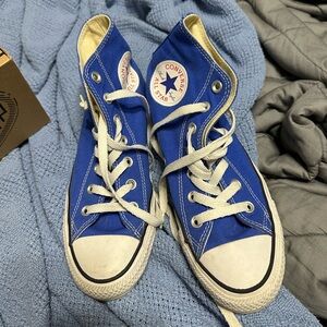 Blue high top Converse